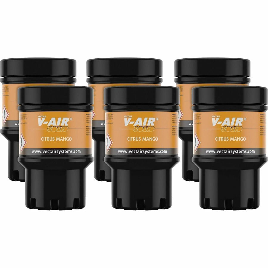 Vectair Systems V-Air MVP Dispenser Fragrance Refill, 2.7" x 4.4", Odor Neutralizer, 6 / Carton, VTSSOLIDCIT