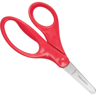 Fiskars 5" Blunt-tip Kids Scissors, Red, FSK1941601067