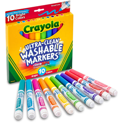 Crayola Ultra-Clean Washable Markers, 10 / Pack, CYO587855