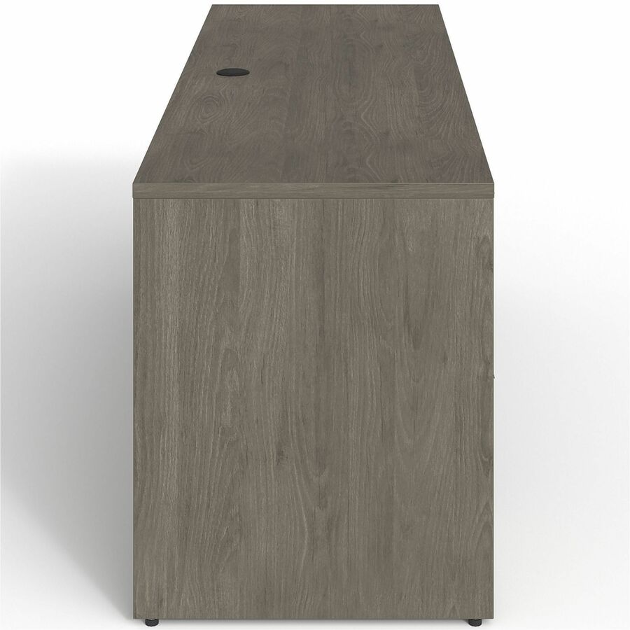 Lorell Prominence 2.0 Left-Pedestal Credenza, 1" Thickness - Top, Particleboard, Modesty Panel, LLRPC2472LGE