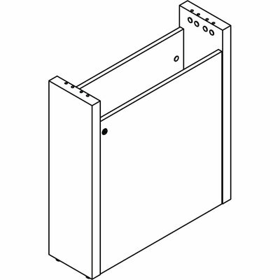 Lorell Prominence 2.0 Modular Table Base with Door, 28" Height x 24" Width x 8" Depth, Particleboard, Hinged Door, LLRPLB24GE