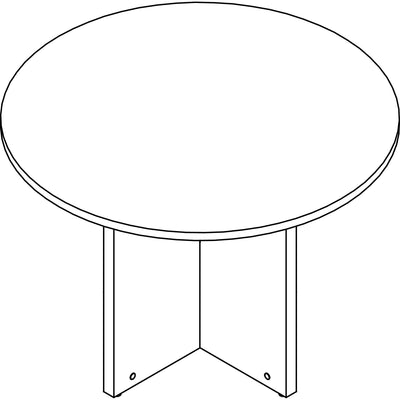 Lorell Prominence 2.0 Round Laminate Conference Table, Gray, LLRPT42RGE
