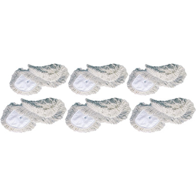 Genuine Joe Dust Mop Head Refill, White, 6 / Carton, GJO18387CT