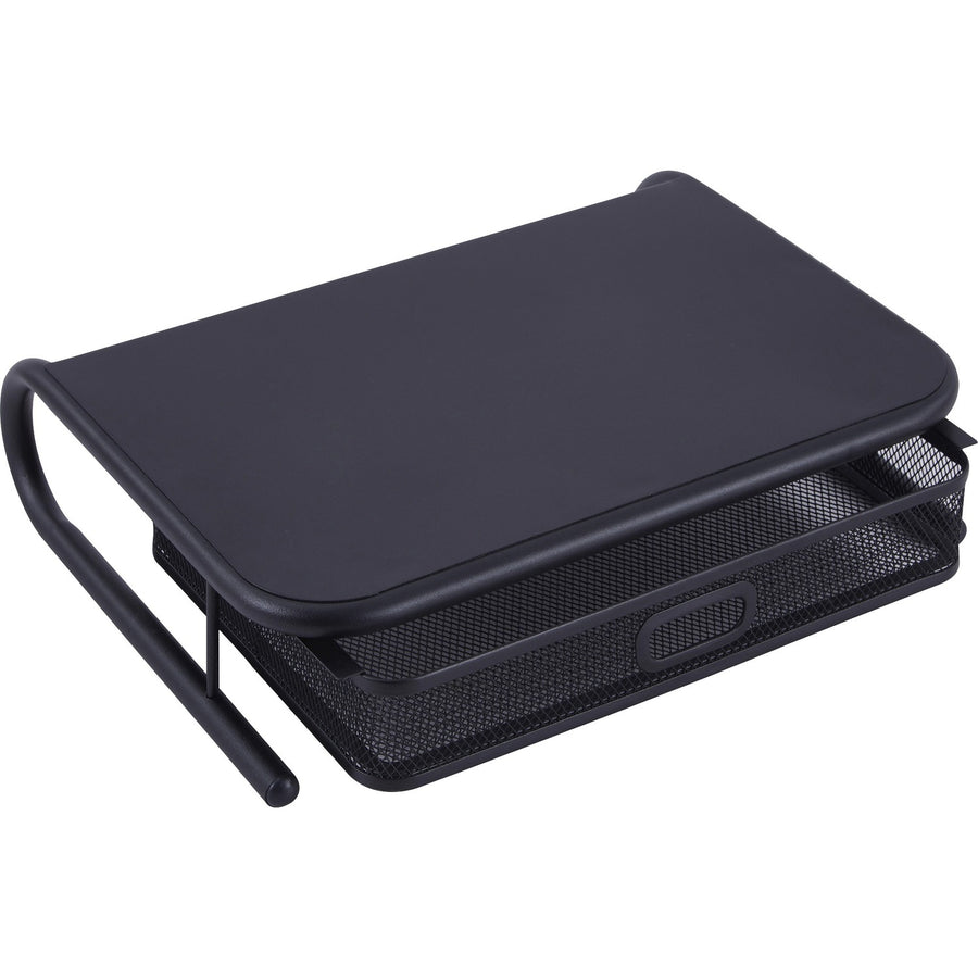 Lorell Mesh Wire Monitor Stand, Black, Steel, Rubber Feet, LLR84147