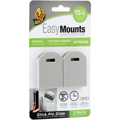 Shurtech Duck Brand EasyMounts Interior Wall Picture Hanger, White, DUC287393