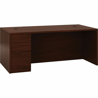 The HON HON 10500 H105896L Pedestal Desk, Brown, HON105896LNN