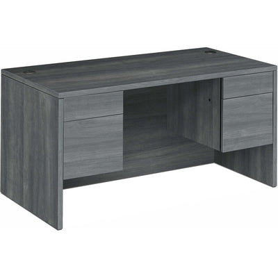 The HON HON 10500 H10573 Pedestal Desk, Gray, HON10573LS1