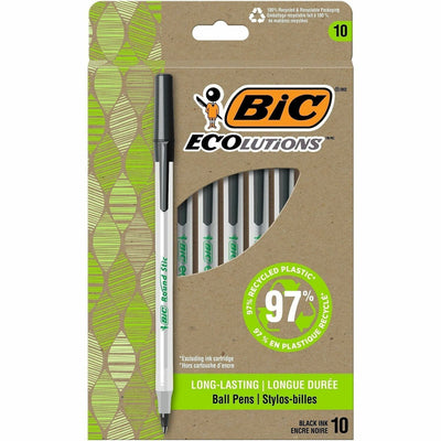 BIC Ecolutions Round Stic Ball Point Pen, 10 / Pack — view 1