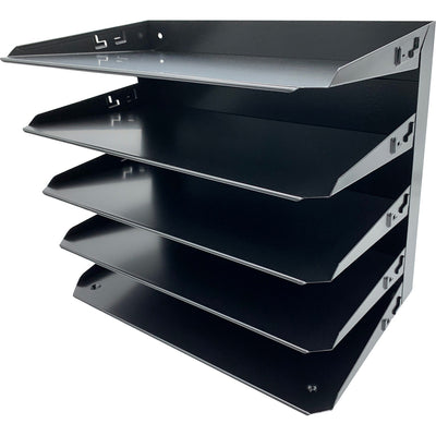 Huron Horizontal Slots Desk Organizer, Black, HURHASZ0161