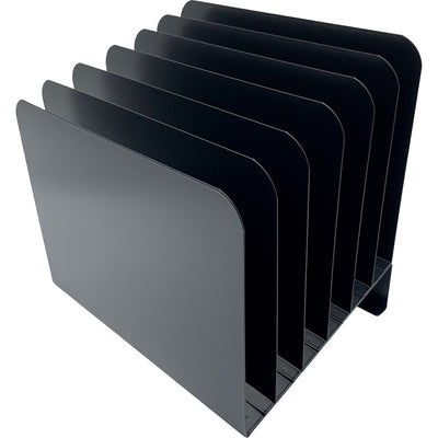 Huron Slanted Vertical Slots Desktop Organizer, Black, HURHASZ0156