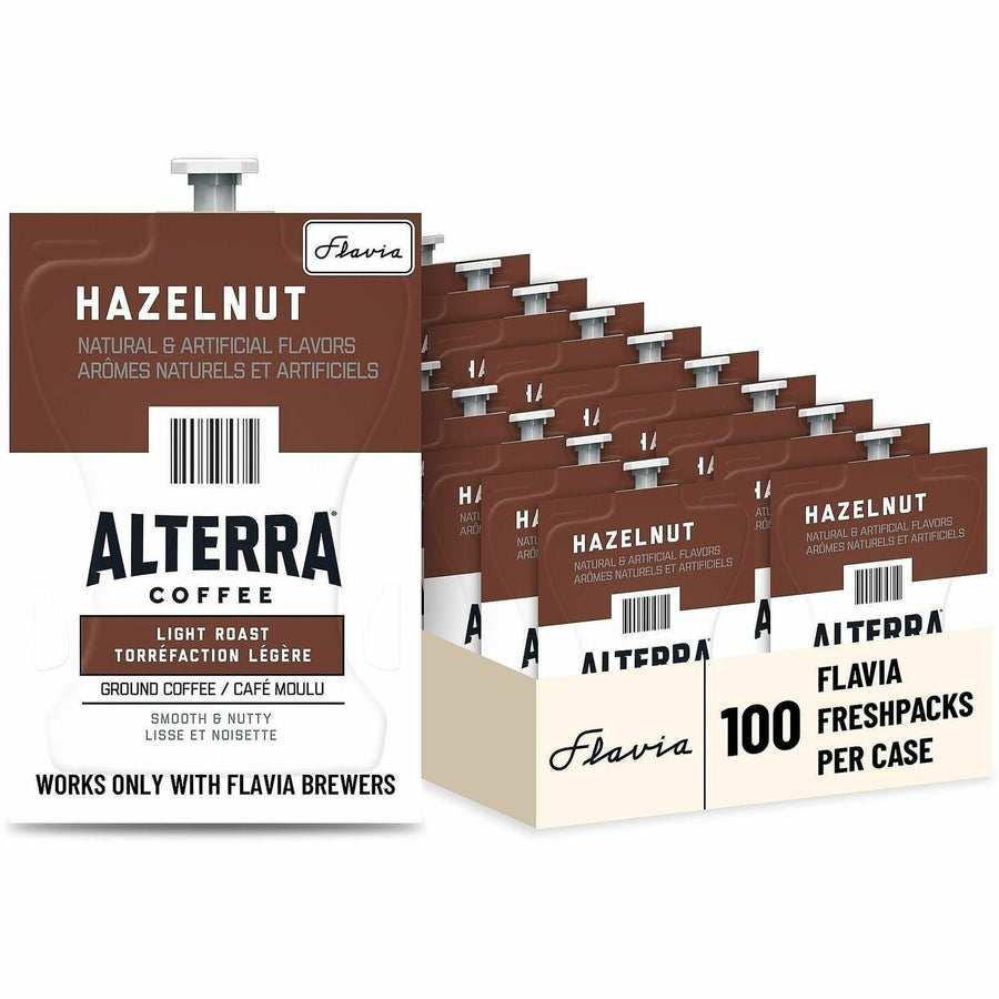 Flavia Alterra Hazelnut Flavored Coffee Freshpack, 100 / Carton, LAV48011