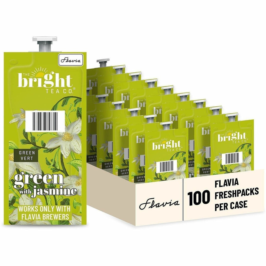 Flavia Bright Tea Co Green Tea with Jasmine, 100 / Carton, LAV48023