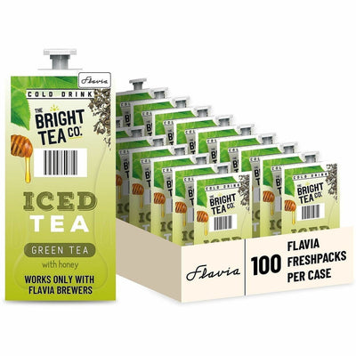Lavazza Flavia Bright Tea Co. Green Tea with Honey Iced Green Tea Freshpack, 100 / Carton, LAV48049