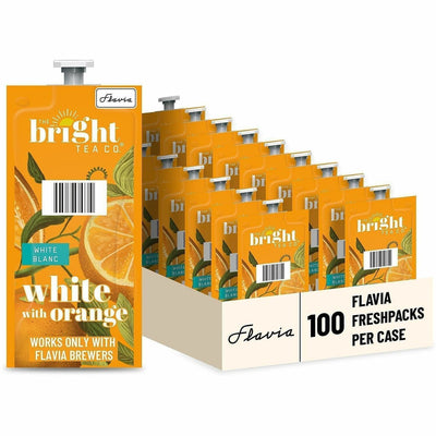 Flavia Bright Tea Co. White Tea with Orange, Naturally Flavored, 100 / Carton, LAV48024