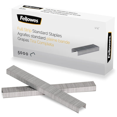 Fellowes �" Full Strip of Staples 5000pk, Silver, FEL5010801