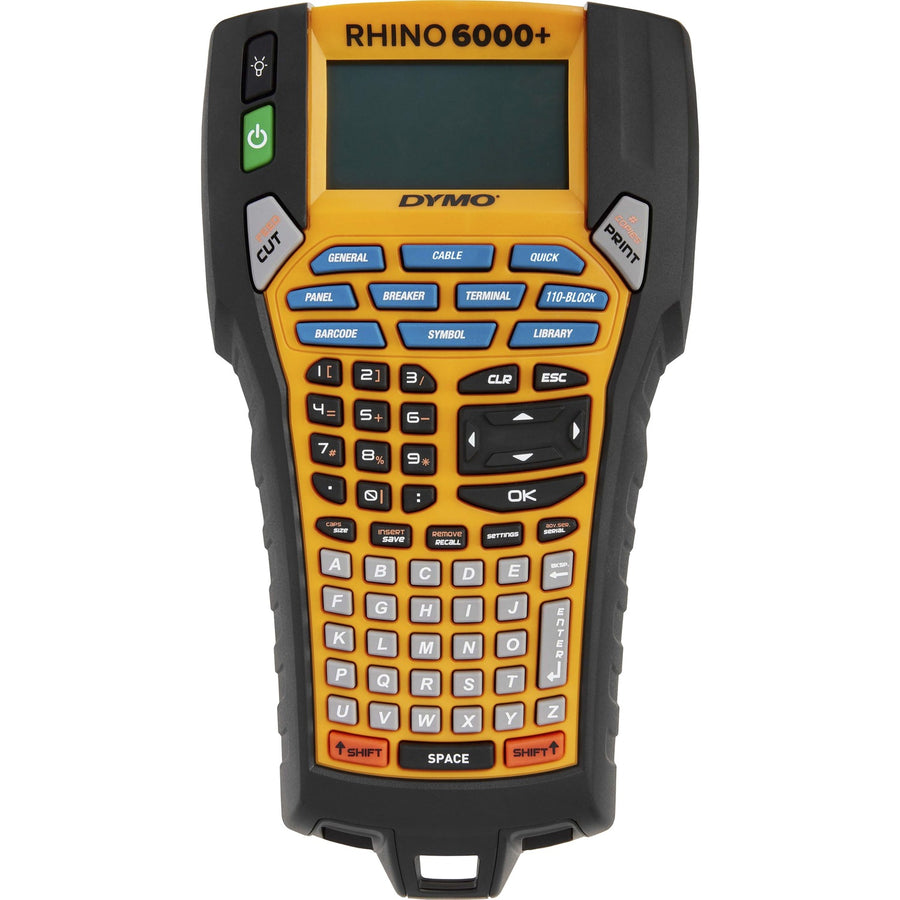 Dymo Rhino 6000+ Industrial Label Maker, 9.7" x 2.5", Yellow, DYM2122499