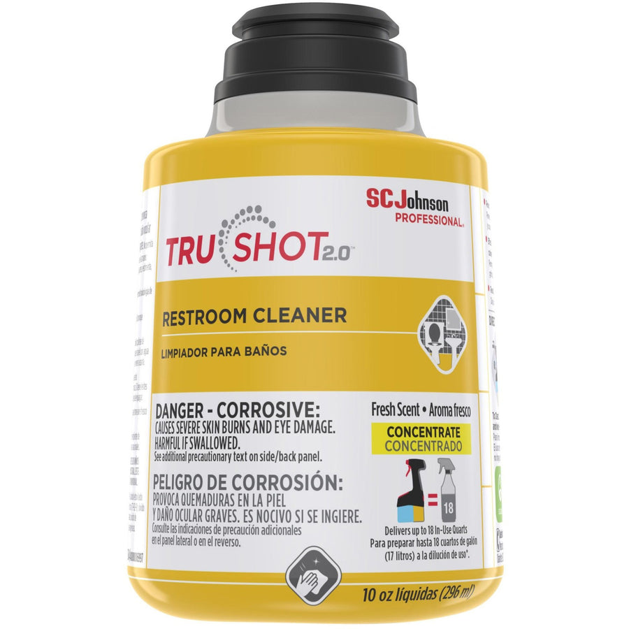 SC Johnson TruShot 2.0 Restroom Cleaner, Clear, Spill Proof, 4 / Carton, SJN315384