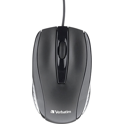Verbatim Corded Optical Mouse - Black, VER70733