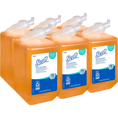 Kimberly-Clark Scott Foam Hair & Body Wash, Yellow, 6 / Carton, KCC91557