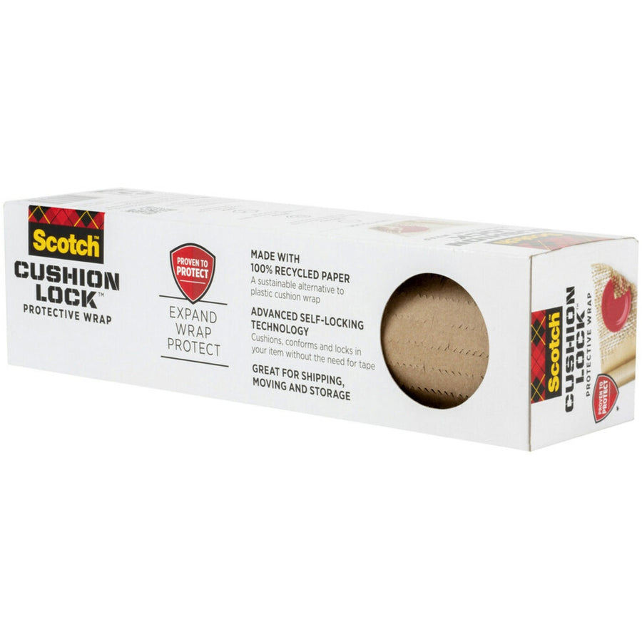 Scotch Cushion Lock Protective Wrap, Brown, Paper, 26 lb, Easy Tear, 1 Roll, MMMPCW1230