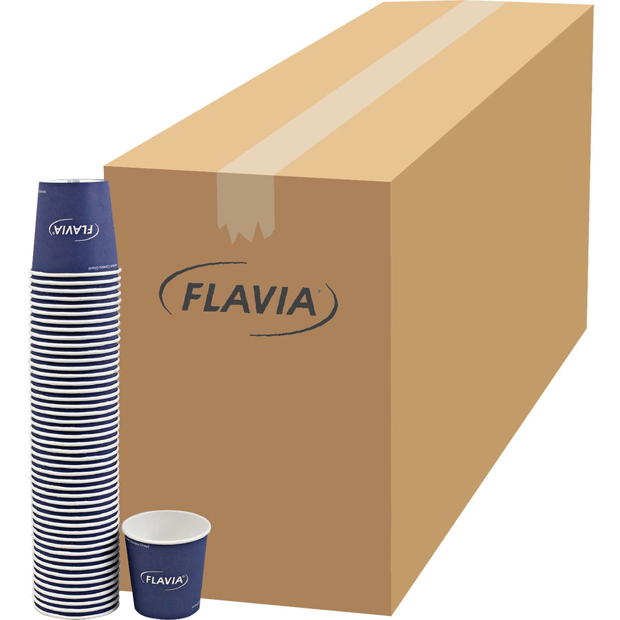 Flavia 10 oz Hot Beverage Paper Cups, Blue, 10 fl oz, Disposable, 1000 / Carton, LAV25200018