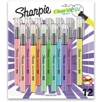Newell Sharpie Clear View Highlighter, 12 / Pack, SAN2149296
