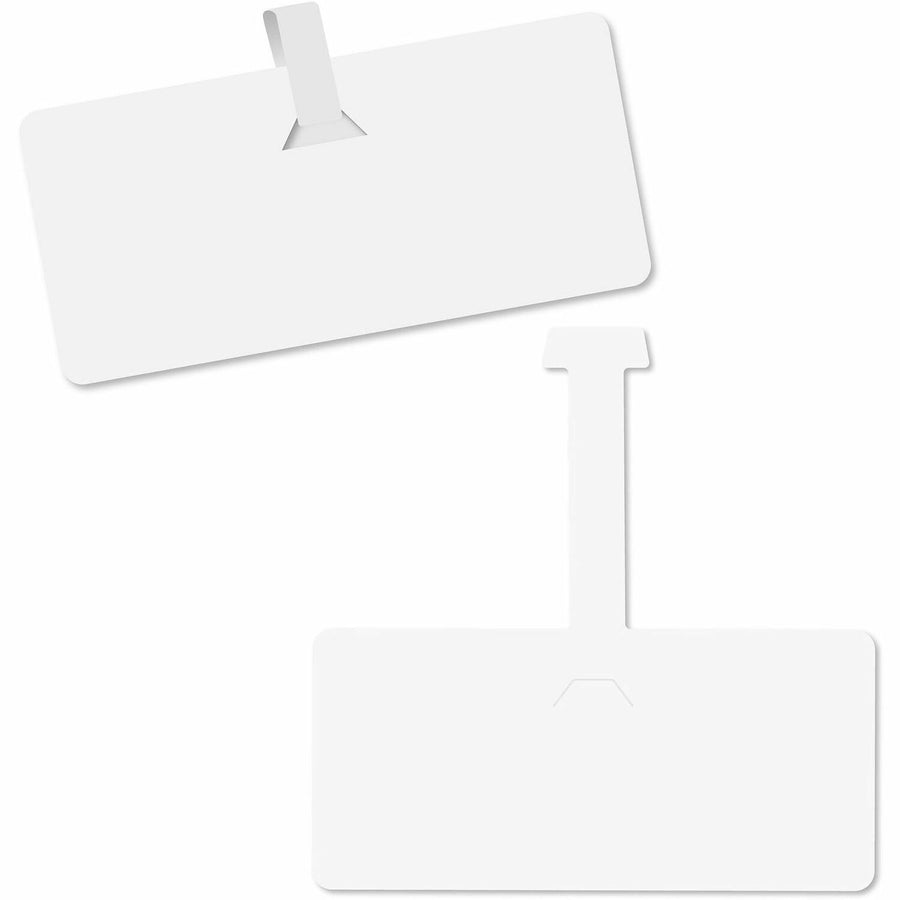C-Line Wire Shelf Tags, White, Plastic, 10 / Pack, CLI87411