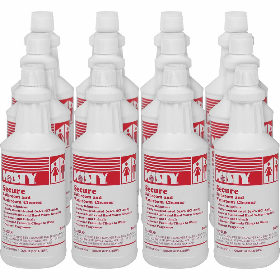 MISTY Secure Bathroom/Washroom Cleaner, Blue, Easy to Use, 12 / Carton, AMR1038801