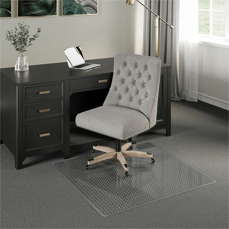 ES ROBBINS Everlife Chairmat w/Lip, Clear, Vinyl, Padded, ESR122173