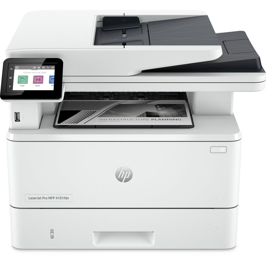 HP LaserJet Pro MFP 4101fdne Printer, 16.5" x 12.7", White, HEW2Z618E