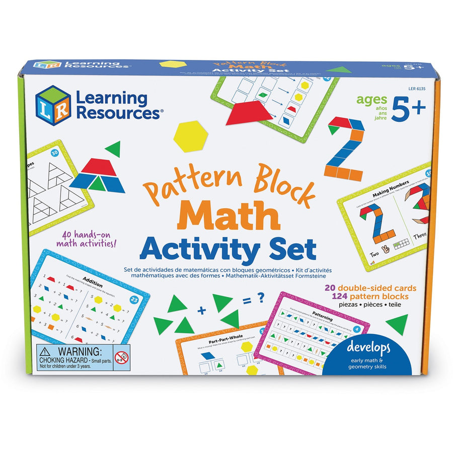 Learning Resources Pattern Block Math Activity Set, 128, LRNLER6135