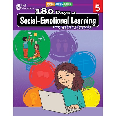 Shell Education 180 Days of Social-Emotional Learning for Fifth Grade Printed Book by Kayse Hinrichsen, SHL126961