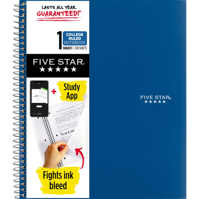 ACCO Five Star Wirebound Notebook, 8 1/2" x 11", MEA820002NH0