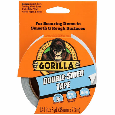 Gorilla Glue Double-Sided Tape, Gray, 1 Roll, GOR100925