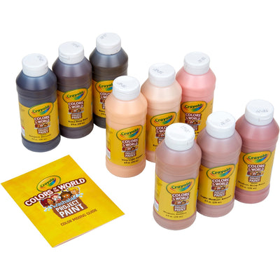 Crayola Colors of the World Washable Paint, 9 / Pack, CYO542314