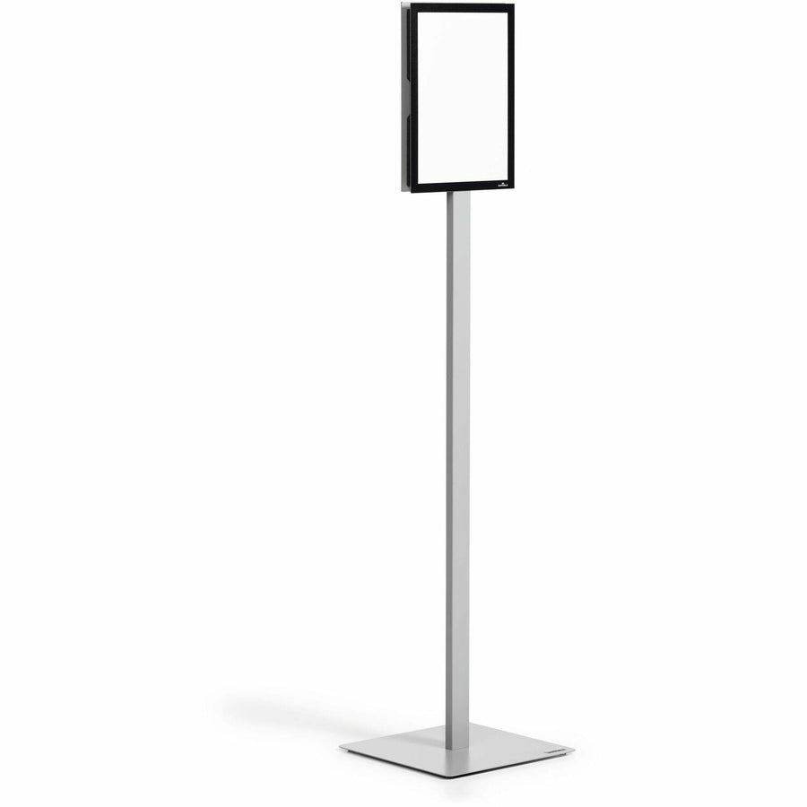 DURABLE Info Basic Floor Stand, Charcoal Gray, Weighted Base, DBL501057