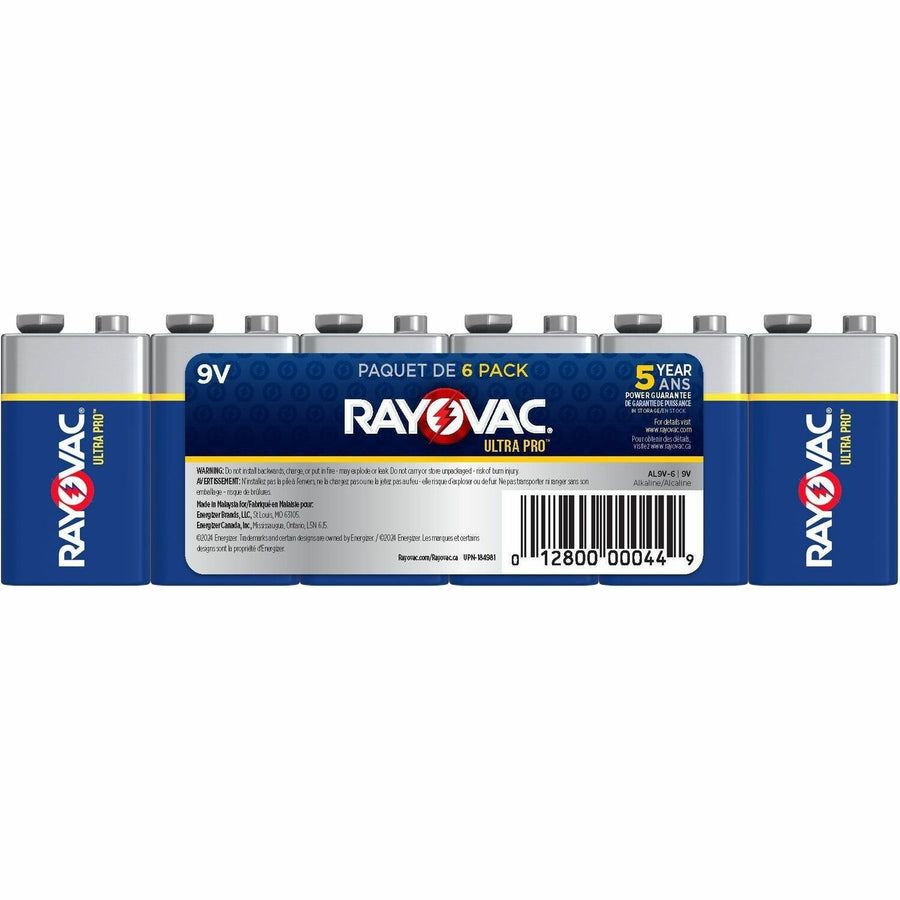 Rayovac Ultra Pro Battery, 6 / Pack, RAYAL9V6