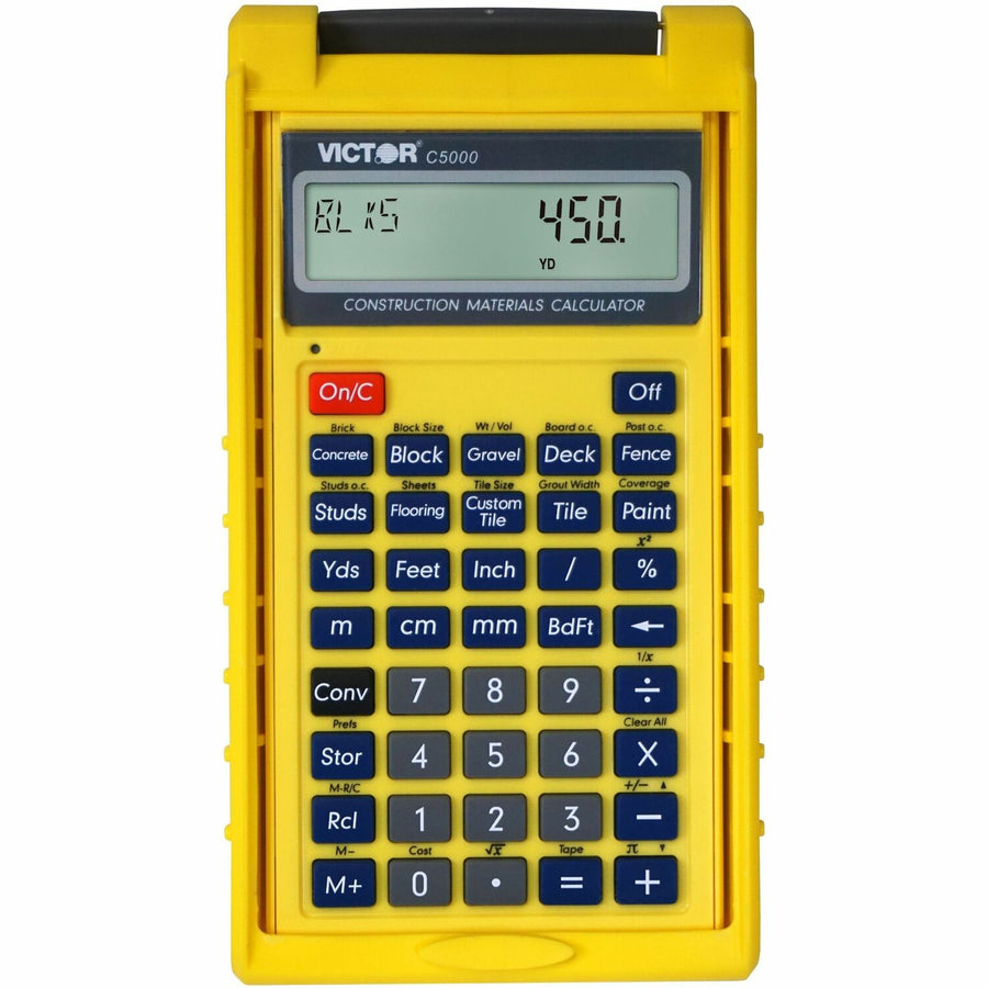 Victor C5000 Construction Materials Calculator, Yellow, VCTC5000