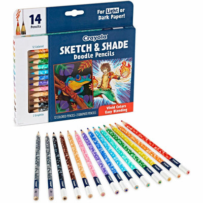Crayola Sketch & Shade Doodle Pencils, HB, 14 / Pack, CYO682116
