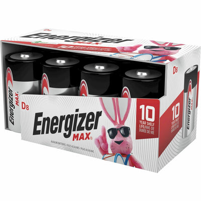 Energizer MAX Alkaline D Batteries, Silver, 8 / Pack, EVEE95FP8