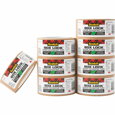 3M Scotch Box Lock Packaging Tape Refill, Brown, 8 / Carton, MMM7850238GC