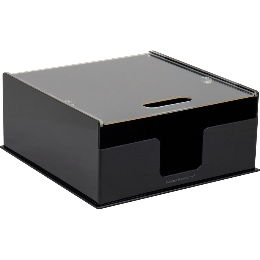 Mind Reader Foundation Covered Plate Dispenser, 27.9" x 12.7", Black, Plastic, EMSPSTOR