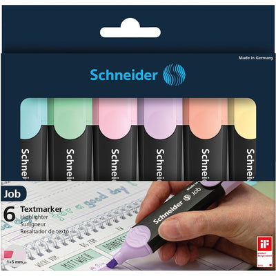 Schneider Schreibger�te GmbH Job Pastel Highlighters, 6 / Set, RED115097