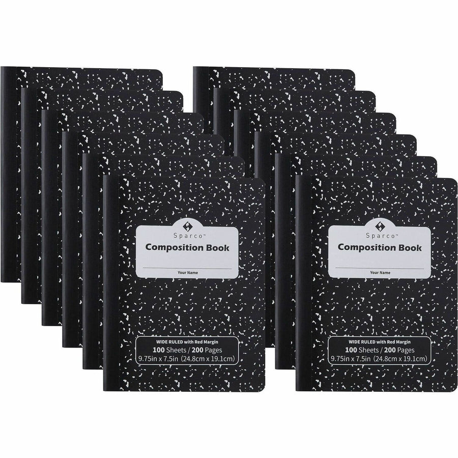 Sparco Composition Notebook, 100, 12 / Pack, SPR00334