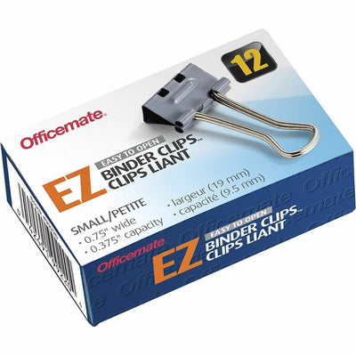 Officemate Binder Clip, Gray, 12 / Box, OIC99220