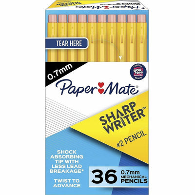 Newell Paper Mate SharpWriter Mechanical Pencils, 0.7mm, HB #2 led, # 2.5, 36 / Box, PAP1921221C