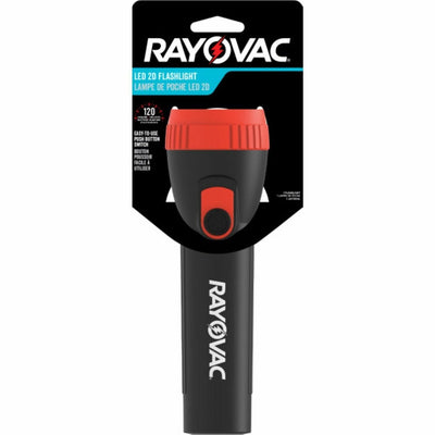 Rayovac General Purpose LED Flashlight, Red, Non-slip Grip, RAYROVLC1L2D1