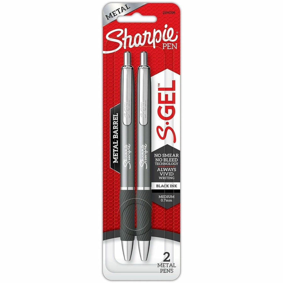 Sharpie S-Gel Pens, Black, Comfortable, 2 / Pack, SAN2194709