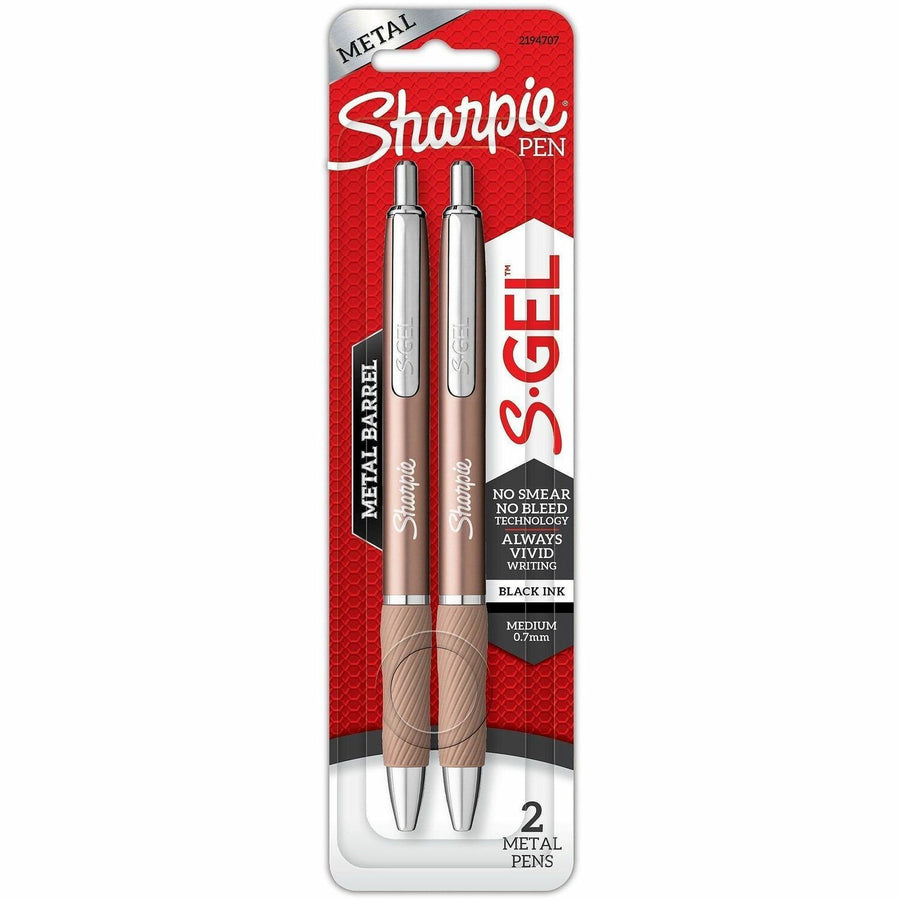 Sharpie S-Gel Pens, Black, Comfortable, 2 / Pack, SAN2194707