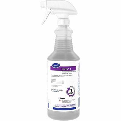 Diversey Oxivir 1 RTU Disinfectant Cleaner, Colorless, 12 / Carton, DVO100850916